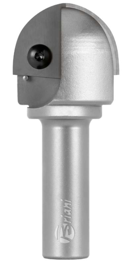 Hohlkehlfräser mit Wechselplatten aus Hartmetall, Rechtslauf, Schneide 2, Arbeitslänge 23 mm, Gesamtlänge 90 mm, Schaft 20x50 mm, Ø 30 mm