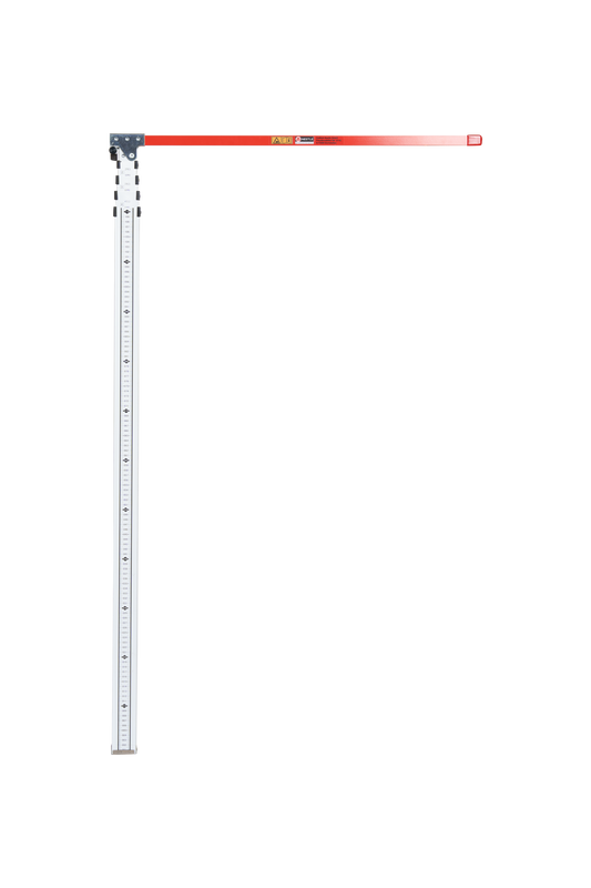 NESTLE TELEMESS TM-500 LKW-Höhenmesser 5 m – Teleskopmeter 125–500 cm mit ausklappbarem, arretierbarem 70 cm Haken (kunststoffbeschichtet), mm-Teilung oben→unten, Made in Germany