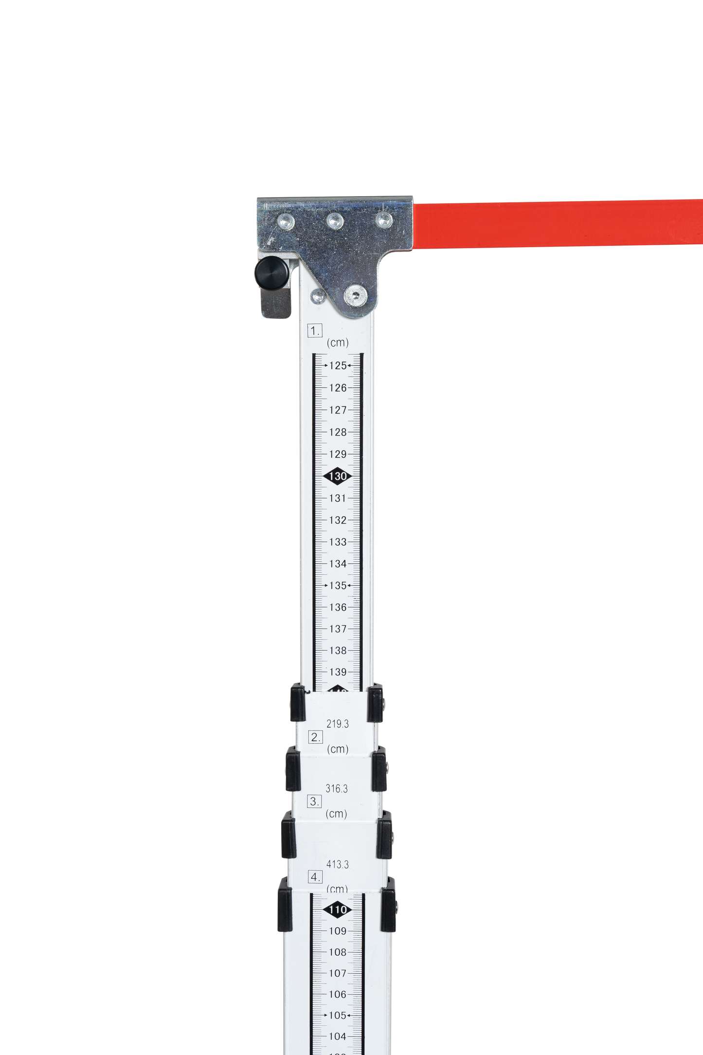NESTLE TELEMESS TM-500 LKW-Höhenmesser 5 m – Teleskopmeter 125–500 cm mit ausklappbarem, arretierbarem 70 cm Haken (kunststoffbeschichtet), mm-Teilung oben→unten, Made in Germany