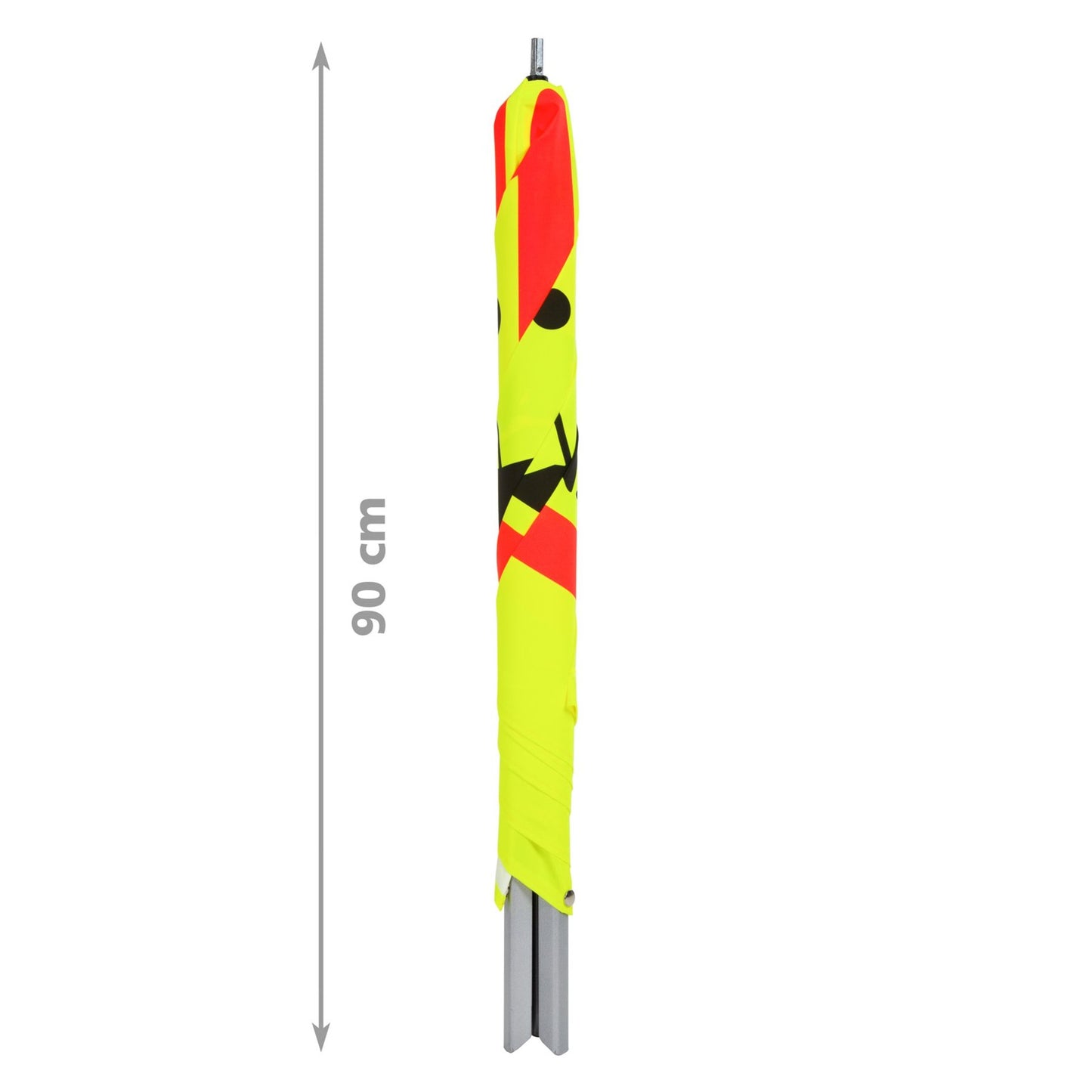 NESTLE Warnpyramide 70 cm, Achtung (VZ101), gelb retroreflektierend , mit Feder