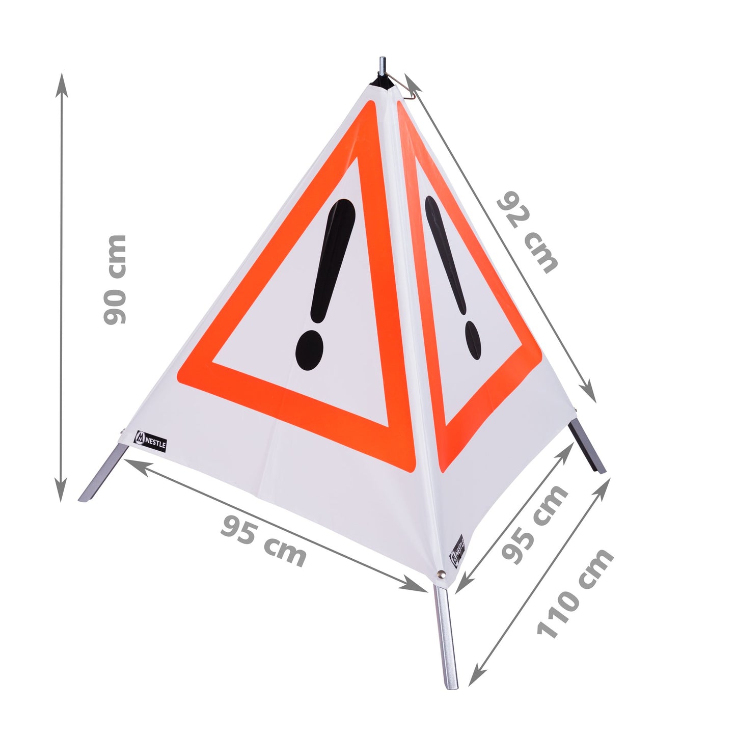 NESTLE Warnpyramide 90 cm, Achtung (VZ101), mit Feder