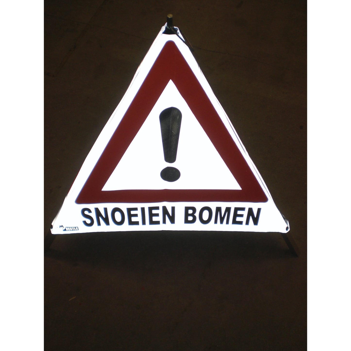 NESTLE Warnpyramide 90 cm, Achtung (VZ101), retroreflektierend, mit Feder