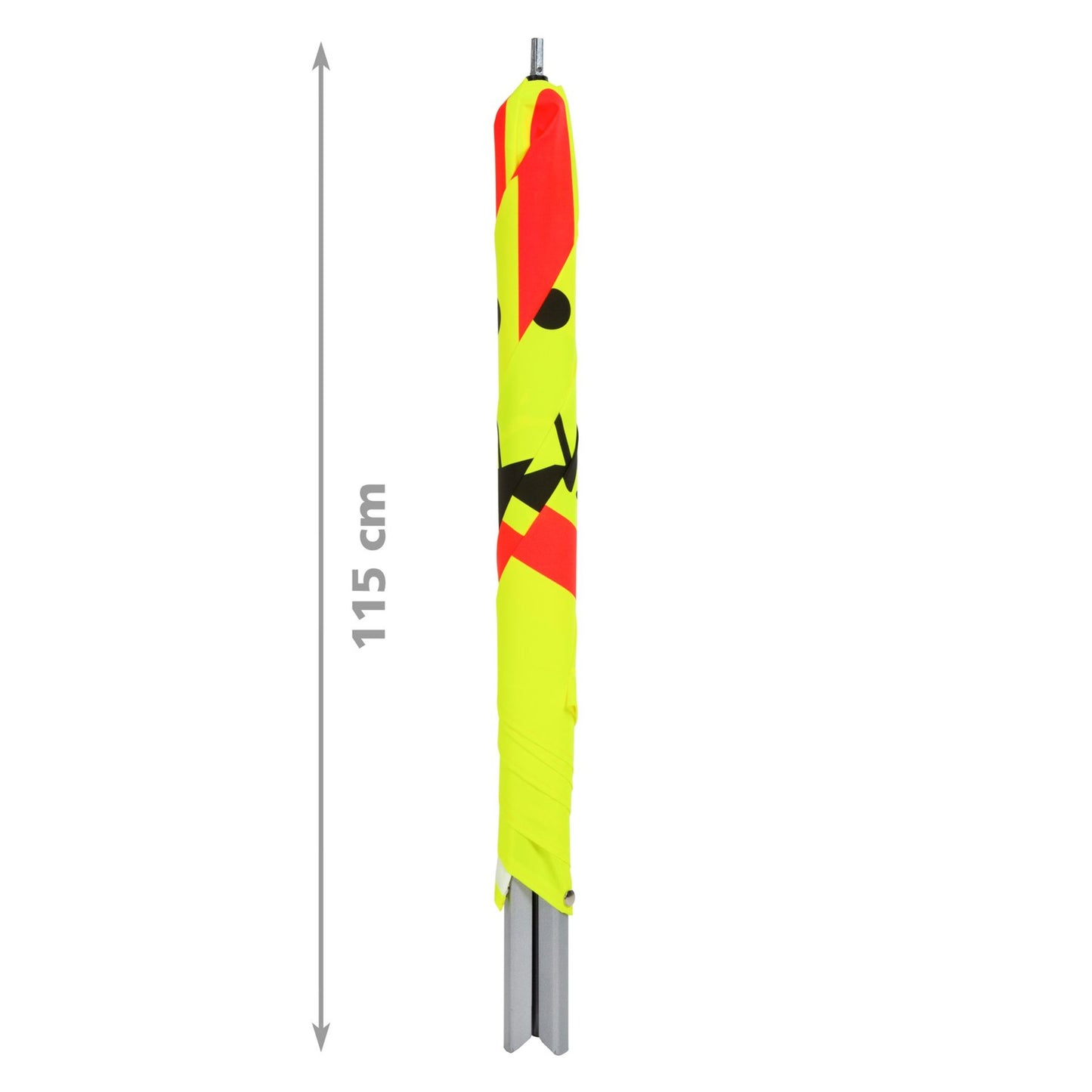 NESTLE Warnpyramide 90 cm, Achtung (VZ101), gelb retroreflektierend, mit Feder
