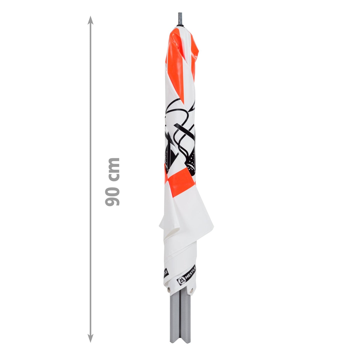 NESTLE Warnpyramide 70 cm, Schaufelmann (VZ123), weiß,  mit Feder