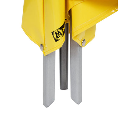 NESTLE Warnpyramide 70 cm, Schaufelmann (VZ123), gelb, mit Feder