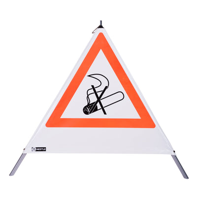 NESTLE Warnpyramide 90 cm, Rauchverbot (NZ01), weiß, mit Feder