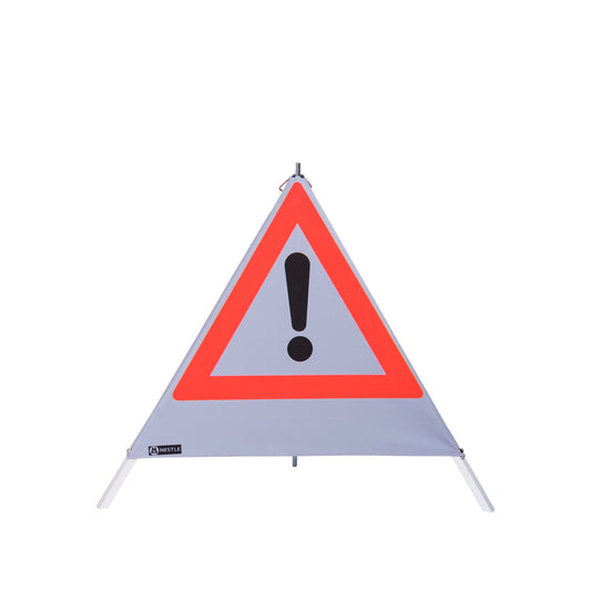 NESTLE Warnpyramide 70 cm, Achtung (VZ101), retroreflektierend, mit Mittelfuß