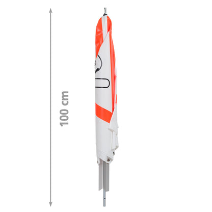 NESTLE Warnpyramide 70 cm, Rauchverbot (NZ01), weiß, mit Mittelfuß