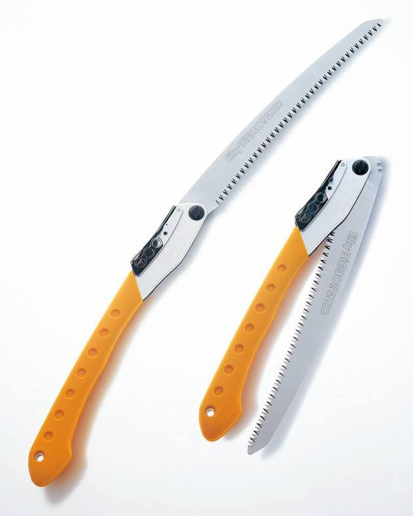 SILKY Bigboy  Klappsäge gelber Griff | 360 mm Sägeblatt | Mirai-Me Verzahnung 6,5 Zähne/30 mm | japanische Zugsäge | hartverchromt | ergonomischer Gummigriff | leistungsstarke Astsäge