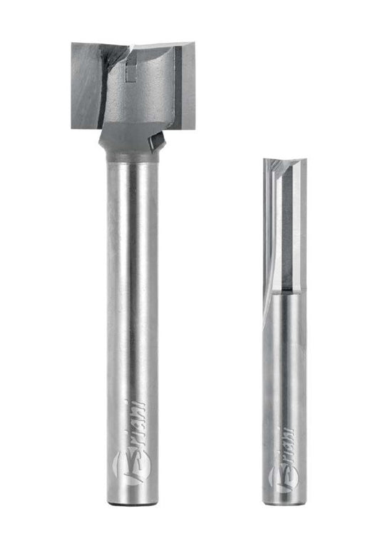 Nutfräser mit Bohrschneide aus Hartmetall, Rechtslauf, Schneide 2+1, Arbeitslänge 15 mm, Gesamtlänge 60 mm, Schaft 8 mm, Ø 13 mm