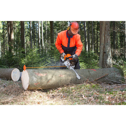 NESTLE Ablängstab KOLIBRI 50 cm | Ablängen mit Motorsäge | Glasfaser-Rute mit Kunststoffteller | Schnellkupplung | Ideal zum Ablängen von Lager- & Feuerholz