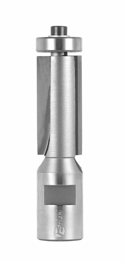 Bündigfräser mit Kugellager M12 aus Hartmetall, Rechtslauf, Schneide 2, Arbeitslänge 25 mm, Gesamtlänge 70 mm, Schaft M12X1 mm, Ø 19 mm