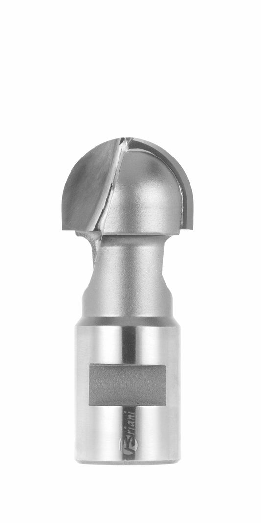 Hohlkehlfräser M12 aus Hartmetall, Rechtslauf, Schneide 2, Arbeitslänge 18 mm, Gesamtlänge 60 mm, Schaft M12X1 mm, Ø 25 mm