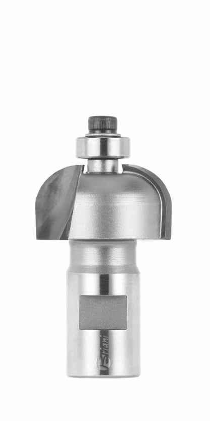 Hohlkehlfräser mit Kugellager M12 aus Hartmetall, Rechtslauf, Schneide 2, Arbeitslänge 18 mm, Gesamtlänge 60 mm, Schaft M12X1 mm, Ø 25 mm