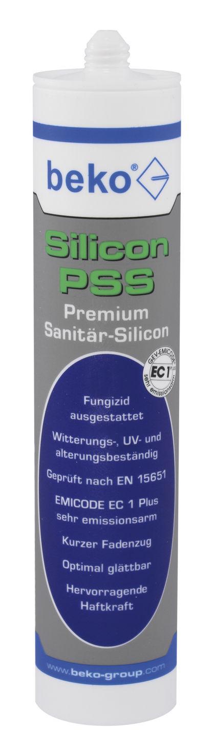 Beko Silicon PSS Premium-Sanitär-Silicon 310 ml ZEMENTGRAU