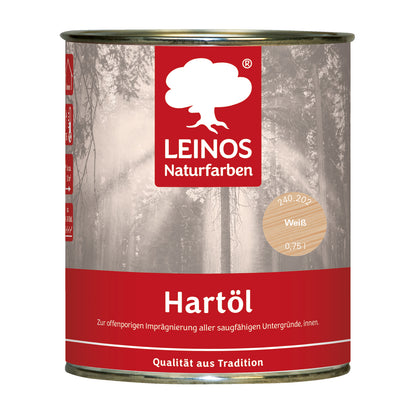 LEINOS Holzöl 750 ml | Hartöl Weiß für Tische Möbel Arbeitsplatten | Teak Eiche Möbelöl für effektive Versiegelung und langanhaltenden Schutz im Innenbereich