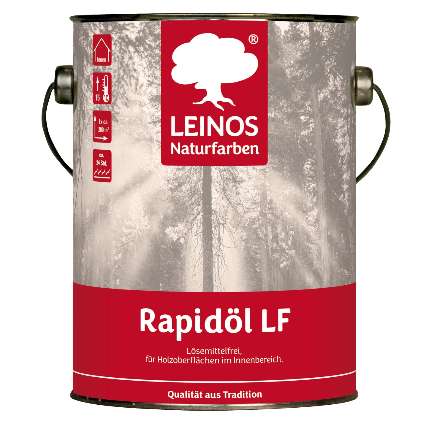 LEINOS Rapidöl LF 249, 2,5 l – lösemittelfreie Öl-Wachs-Kombination für Holz, schnelle Einmalbehandlung & Reparatur, pastös, sehr gut polierbar, für wenig beanspruchte Holzoberflächen