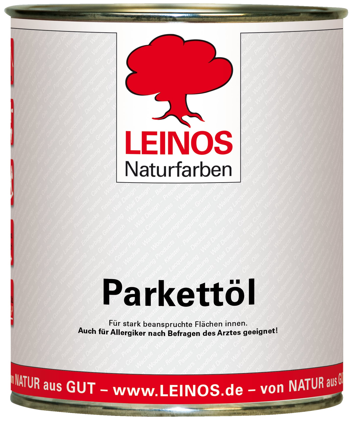 LEINOS 252 Parkettöl für Innen, 0,75 L – seidenmatt & farblos – natürliche Holzpflege für Parkett & Dielenböden – atmungsaktiv, wasserabweisend & strapazierfähig – lösemittelfrei & offenporig