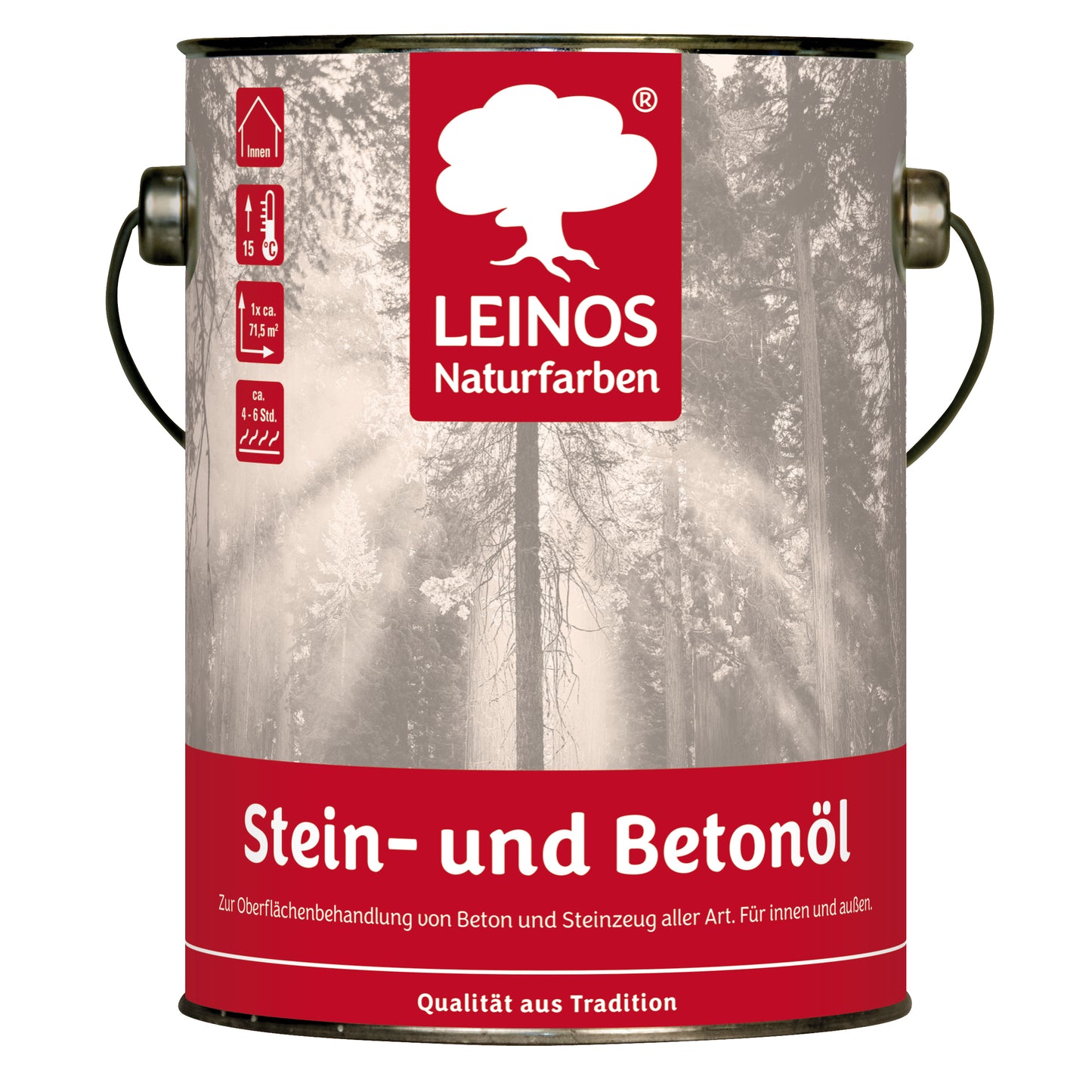 LEINOS Stein- und Betonöl 254 – 2,5 L – Öl zur natürlichen Oberflächenbehandlung von Beton, Estrich & Steinzeug innen – atmungsaktiv & lösemittelfrei