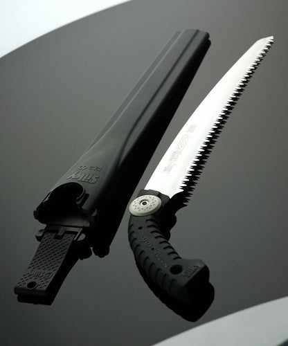Silky Natanoko 60 japanische Handsäge 300 mm, feste Zugsäge für frisches Holz, grobe Verzahnung, rutschfester Gummigriff, stabiles Blatt für Astschnitt, Garten, Baumpflege, Outdoor, mit Scheide robust