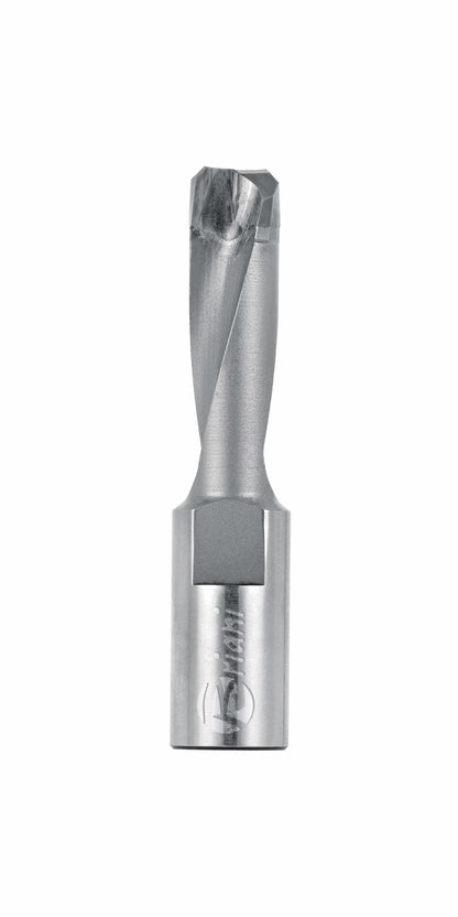 Nutfräser für Domino System aus Hartmetall, Rechtslauf, Schneide 2, Arbeitslänge 70 mm, Gesamtlänge 90 mm, Schaft M8X1 mm, Ø 10 mm