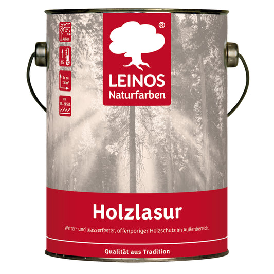 Wetterfeste Holzlasur für Außen 022 Pinie 2,50 Liter - offenporiger Holzschutz mit Filmschutz gegen Pilzbefall - für Fenster, Türen, Zäune & Pergolen - wasserabweisend, lasierend