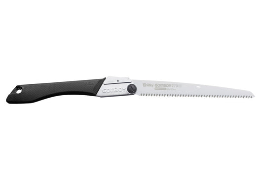 Silky Gomboy 270 mm Klappsäge – japanische Handsäge mit 10 Zähnen je 30 mm, verchromtem Blatt und Gummigriff für präzise Schnitte bei Outdoor, Camping, Garten und Handwerksprojekten