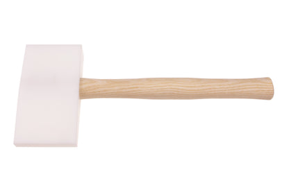 STUBAI Kunststoffhammer keilförmig 155 mm | Hammerkopf 155×85×35 mm aus hochschlagfestem Kunststoff, splitterfrei & kantenabgerundet | geschweifter Eschenstiel, unlackiert & rutschfest