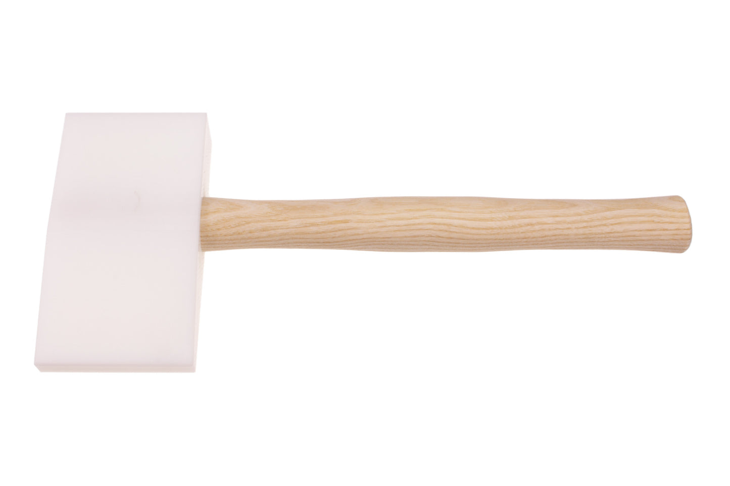 STUBAI Kunststoffhammer keilförmig 155 mm | Hammerkopf 155×85×35 mm aus splitterfreiem, hochschlagfestem Kunststoff mit abgerundeten Kanten | geschweifter Hickorystiel, unlackiert & ergonomisch