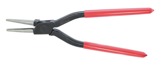 STUBAI Spengler-Rundzange PVC 240 mm durchgesteckt ohne Zahnung | geschmiedete Blechzange C45 Carbonstahl | glatte Spitzen | präzises Arbeiten | Made in Austria