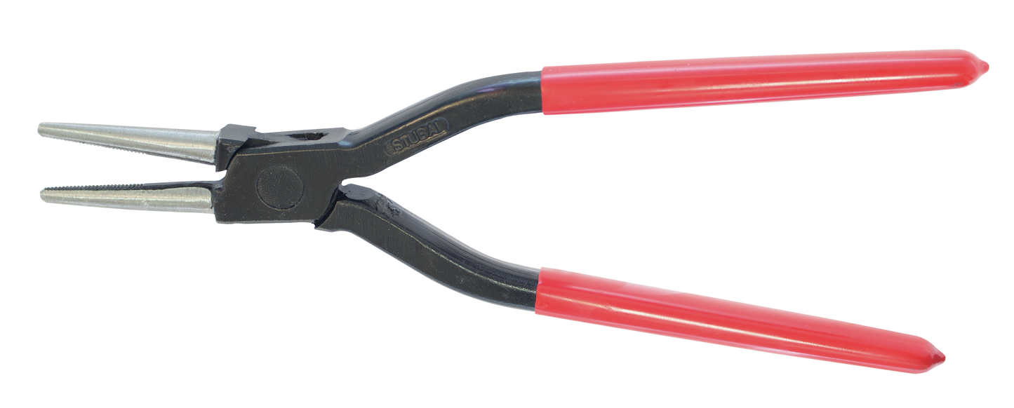 Spengler Rundzange 260 mm mit langen Spitzen | Ohne Zahnung | Durchgesteckt & induktiv gehärtet | Profi-Zange für Blechbearbeitung, Spengler & Metallbau