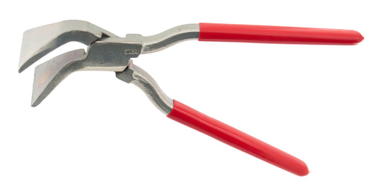 STUBAI Spengler Falzzange 45° gebogen | Maulbreite 80 mm | Ausführung eingelegt, Nirolook | Profi-Werkzeug für Klempner, Dachdecker und Spenglerarbeiten | Made in Austria