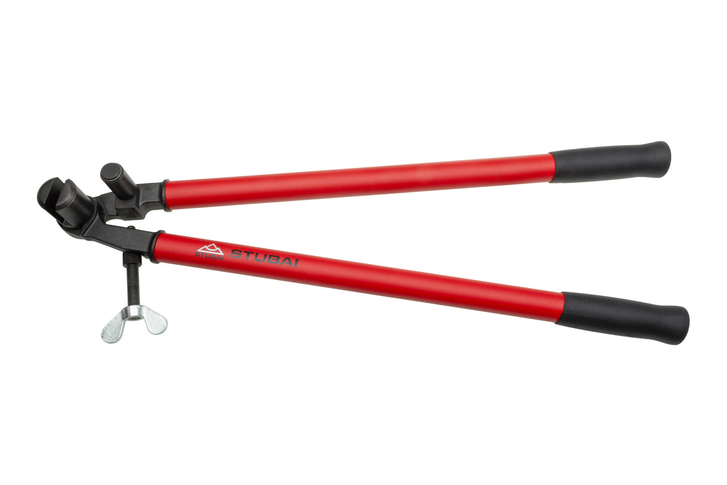 STUBAI Rinnenträger-Abbiegezange 800 mm | Biegewinkel schnell verstellbar | Abgleitrolle aus vergütetem Stahl | Aluminiumrohrhebel mit Grip | Dachdecker- & Spenglerwerkzeug 282410