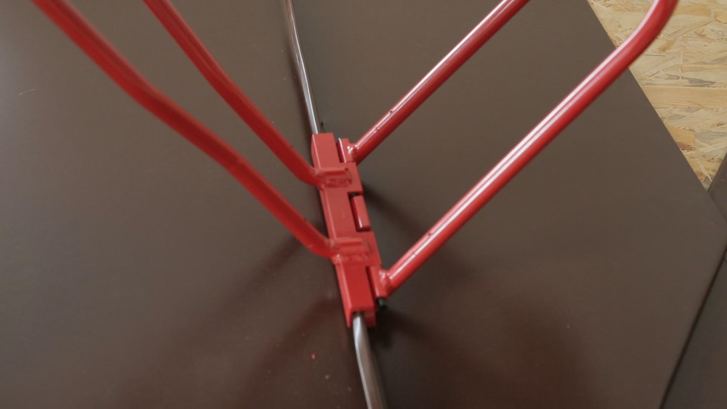 STUBAI Winkeldoppelfalzer 220 mm – Modell 282415 – zum Schließen von Winkelfalz zu Doppelstehfalz in einem Arbeitsgang – hochwertiges Blechwerkzeug, 2500 g, rot lackiert – Made in Austria