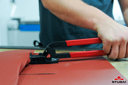 STUBAI Doppelfalzzange gerade, mit 50mm Arbeitsbreite - 282601 |gut zum Schließen von Stehfälzen geeignet | Vergütete Backen  Abgerundete Kanten Ergonomische Schenkel