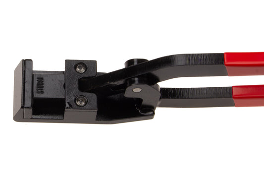 STUBAI Doppelfalzzange gerade 30 mm Arbeitsbreite 282602 | Zum Schließen von Stehfälzen | Vergütete gefräste Backen, abgerundete Kanten, ergonomische rote Schenkel | Spezialfalzzange für Dachdecker XL