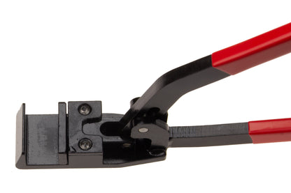 STUBAI Doppelfalzzange gerade 30 mm Arbeitsbreite 282602 | Zum Schließen von Stehfälzen | Vergütete gefräste Backen, abgerundete Kanten, ergonomische rote Schenkel | Spezialfalzzange für Dachdecker XL