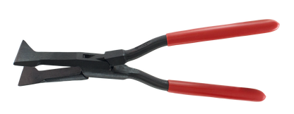 Stubai 282802 Quetschfalzzange 2828 einseitig 55 mm – für Fensterbleche & schwer zugängliche Stellen, durchgesteckt, geschmiedet C45 Carbonstahl, vergütete Backen, rot beschichtet
