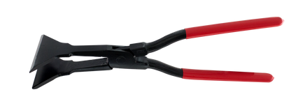 Stubai 282855 Quetschfalzzange 2828 100 mm gerade – durchgesteckt, geschmiedet C45 Carbonstahl, vergütete Backen und Maul, Kanten abgerundet, rot kunststoffbeschichtet, Made in Austria, 920 g