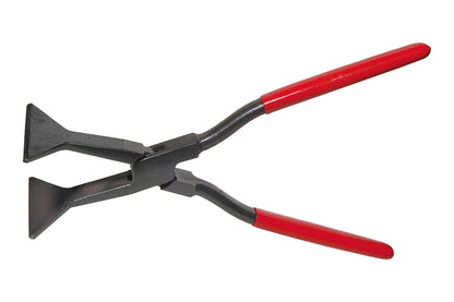 Stubai 282855 Quetschfalzzange 2828 100 mm gerade – durchgesteckt, geschmiedet C45 Carbonstahl, vergütete Backen und Maul, Kanten abgerundet, rot kunststoffbeschichtet, Made in Austria, 920 g
