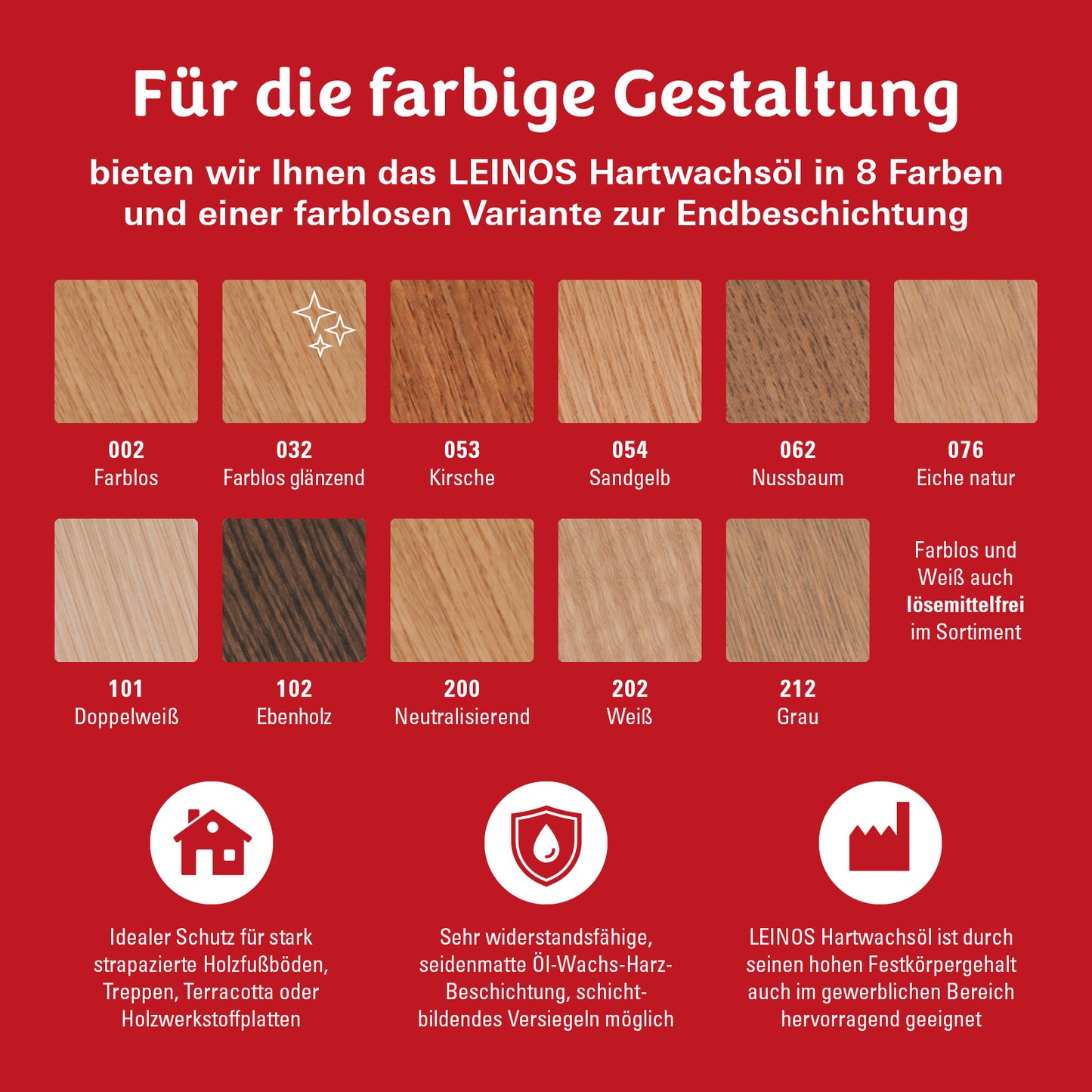 LEINOS 290 Hartwachsöl 10l, Glänzend