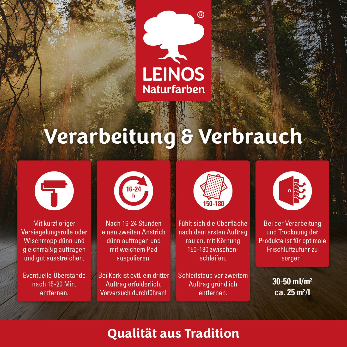 LEINOS 290 Hartwachsöl 10 l Weiß – Seidenmatte Öl-Wachs-Harz-Beschichtung für stark beanspruchte Holzfußböden, Treppen & Terracotta | Innenbereich | Widerstandsfähig & farbige Holzbodenveredelung