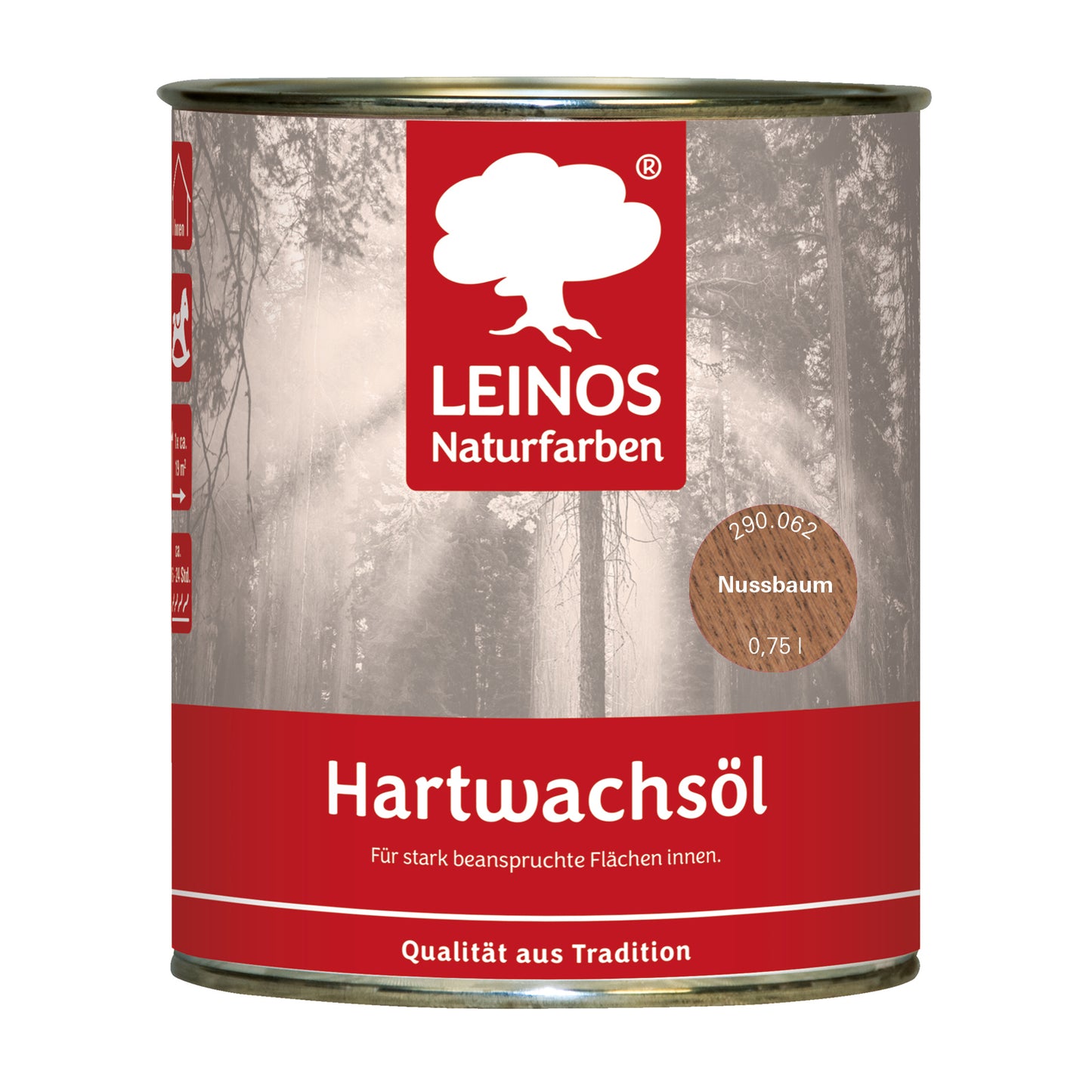 LEINOS 290 Hartwachsöl 10l, Nussbaum