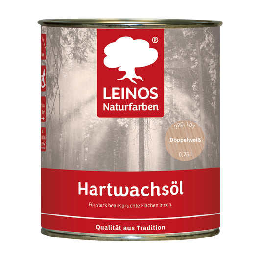 LEINOS 290 Hartwachsöl, 2,5 l, Doppelweiß