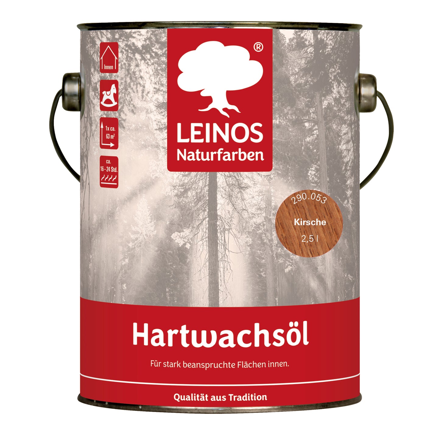 LEINOS 290 Hartwachsöl, 2,5 l, Kirsche
