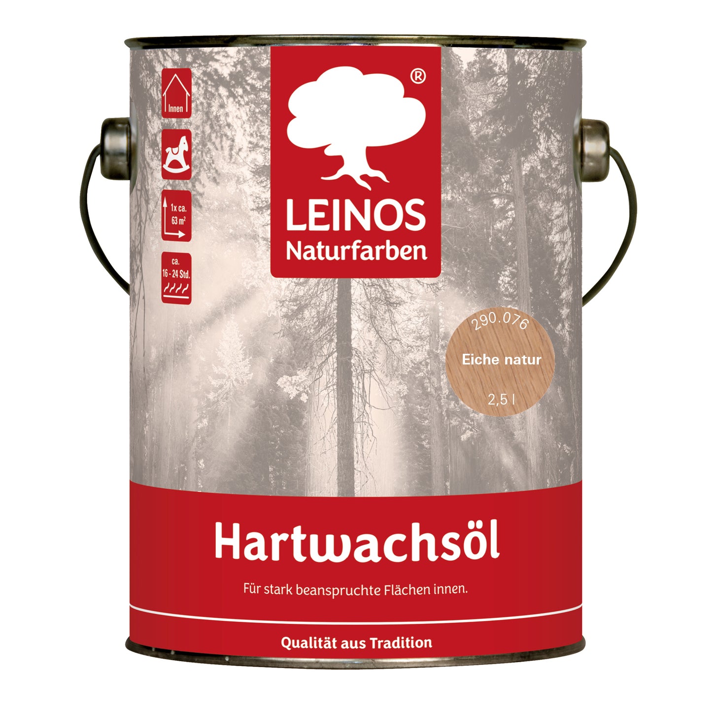 LEINOS 290 Hartwachsöl, 2,5 l, Eiche Natur