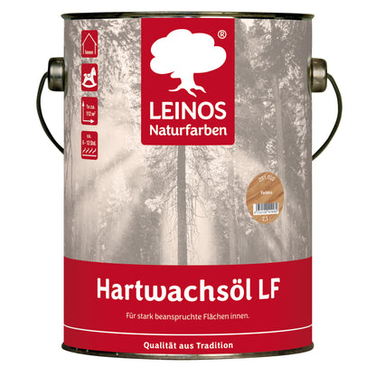LEINOS Hartwachsöl LF 291 farblos 2,5 L für den Innenbereich– lösemittelfrei für Holz- & Korkböden, Möbel & Innenflächen – seidenmatt, offenporig, wasserabweisend & strapazierfähig –