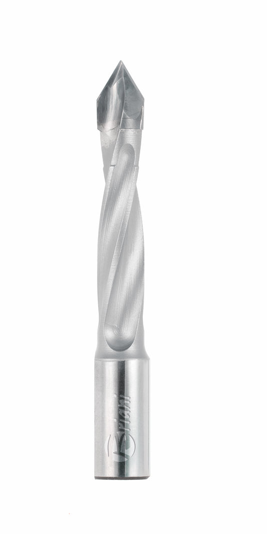 Durchgangslochbohrer 60° aus Hartmetall, Rechtslauf, Schneide 2, 60°, Arbeitslänge 45 mm, Gesamtlänge 70 mm, Schaft 10X20 mm, Ø 6 mm