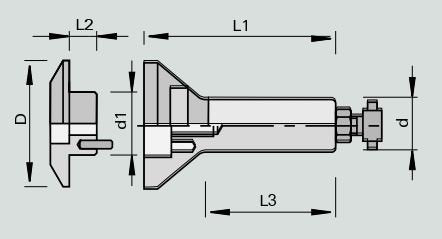 CNC Adapter mit Zylinderschaft fuer Saegeblaetter bis 6mm Stammblattdicke