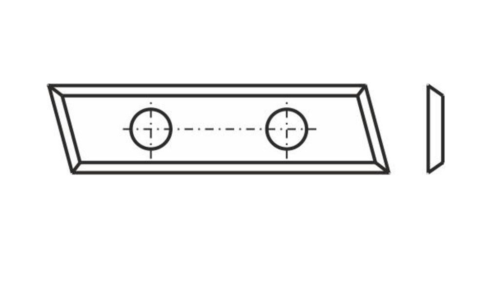 Wendemesser aus Vollhartmetall - Ersatzteil - 31,5x9x1,5 mm Schneide Z4 für Zinkenfräser Art. 235 (Ø 40, 31,5-65,5 - M12x1)